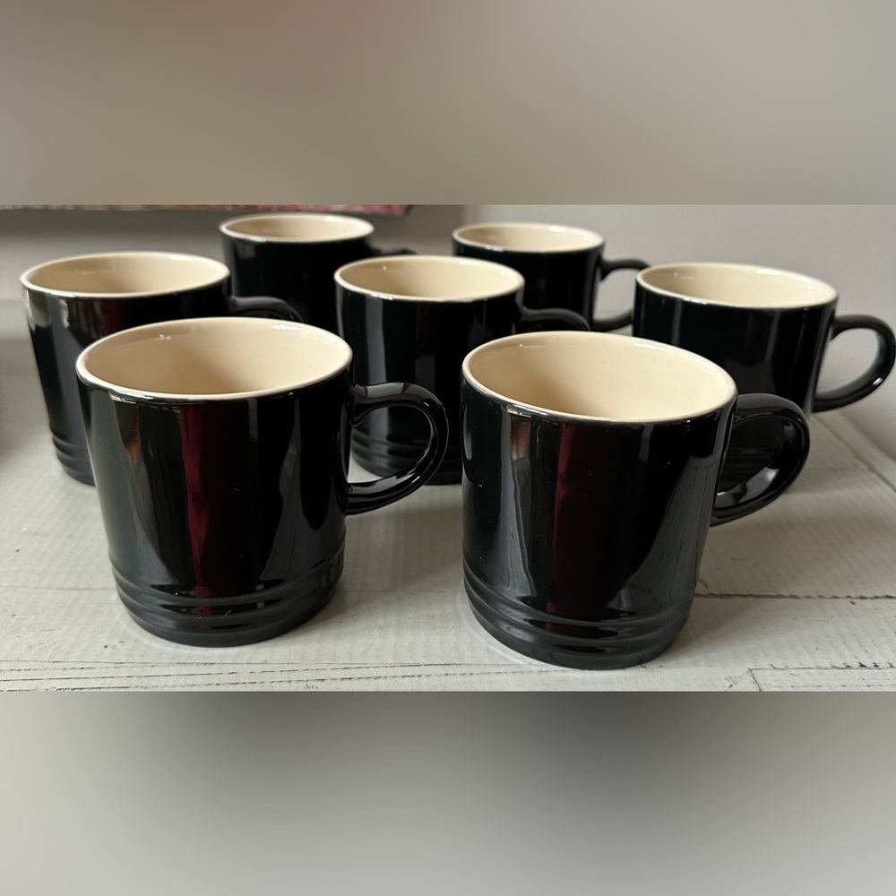 NWOB Le Creuset Stoneware Heritage 12 Oz Coffee-Tea-Hot Chocolate Mug Black Onyx